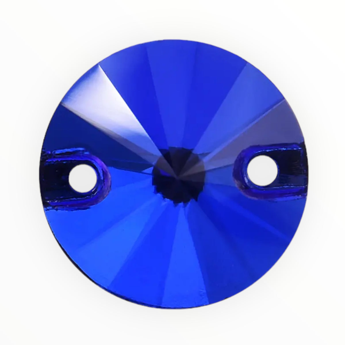 12mm Capri Blue Round AAAAA Glass Crystal, Sew On Gems, Sold in Pairs