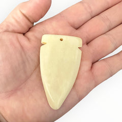 Bone Arrow Head Pendant – Hand-Made Beige (1 pc)