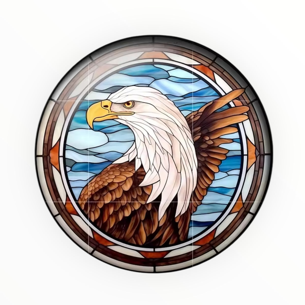 20mm Eagle With Sky Glass Gems – Glue-On (Pair)