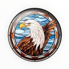 20mm Eagle With Sky Glass Gems – Glue-On (Pair)