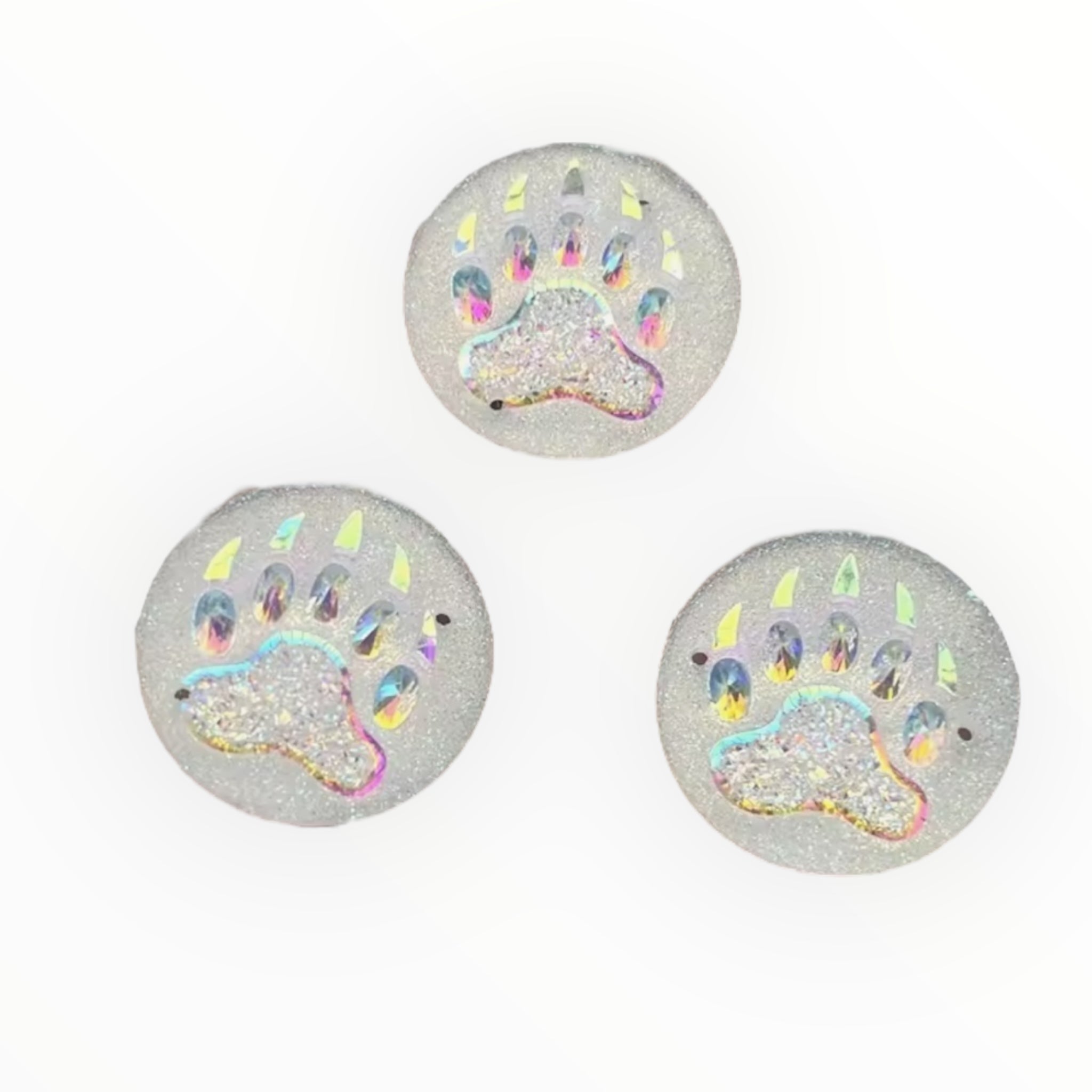 25mm Bear Round – Resin Sew-On (Sold in Pairs)