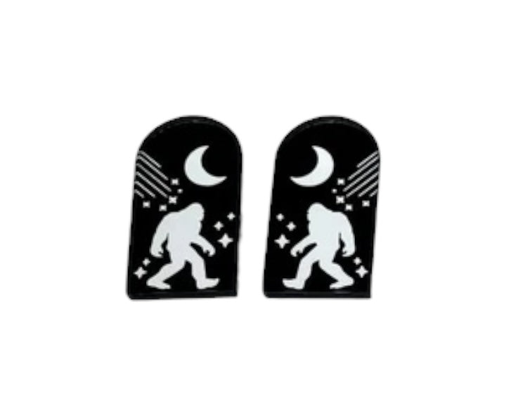 Big Foot Acrylic Mirror Cabochons – 1.25″ (Sold in Pairs)