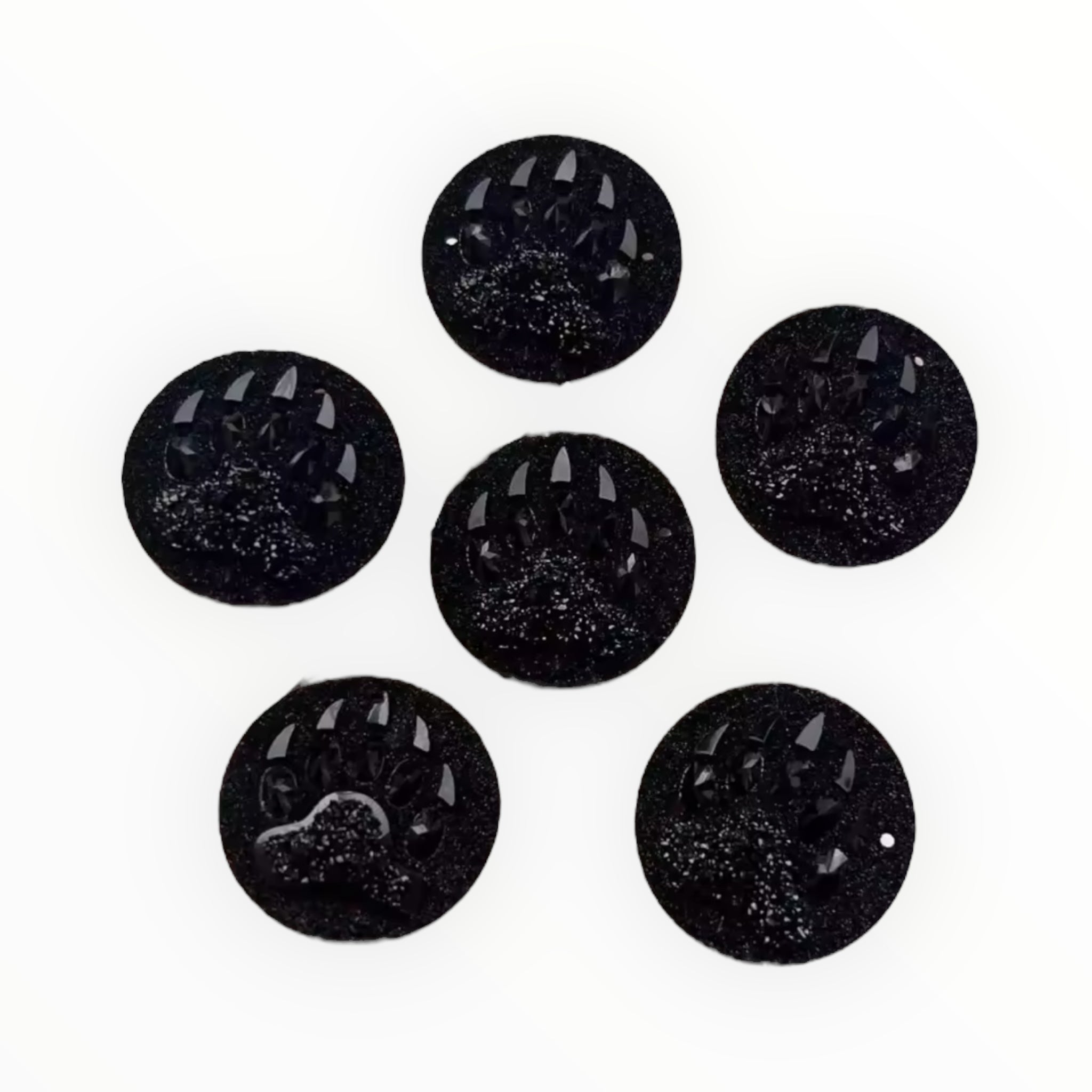25mm Bear Round – Resin Sew-On (Sold in Pairs)