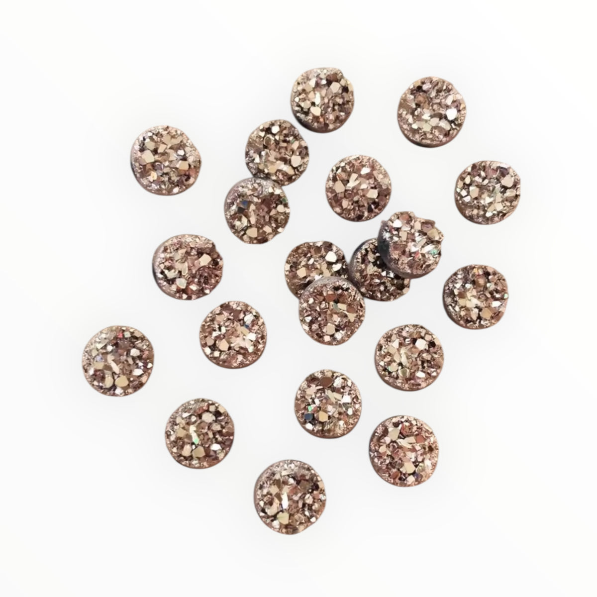 8mm Faux Druzy Round – Resin Gem (Glue-On)