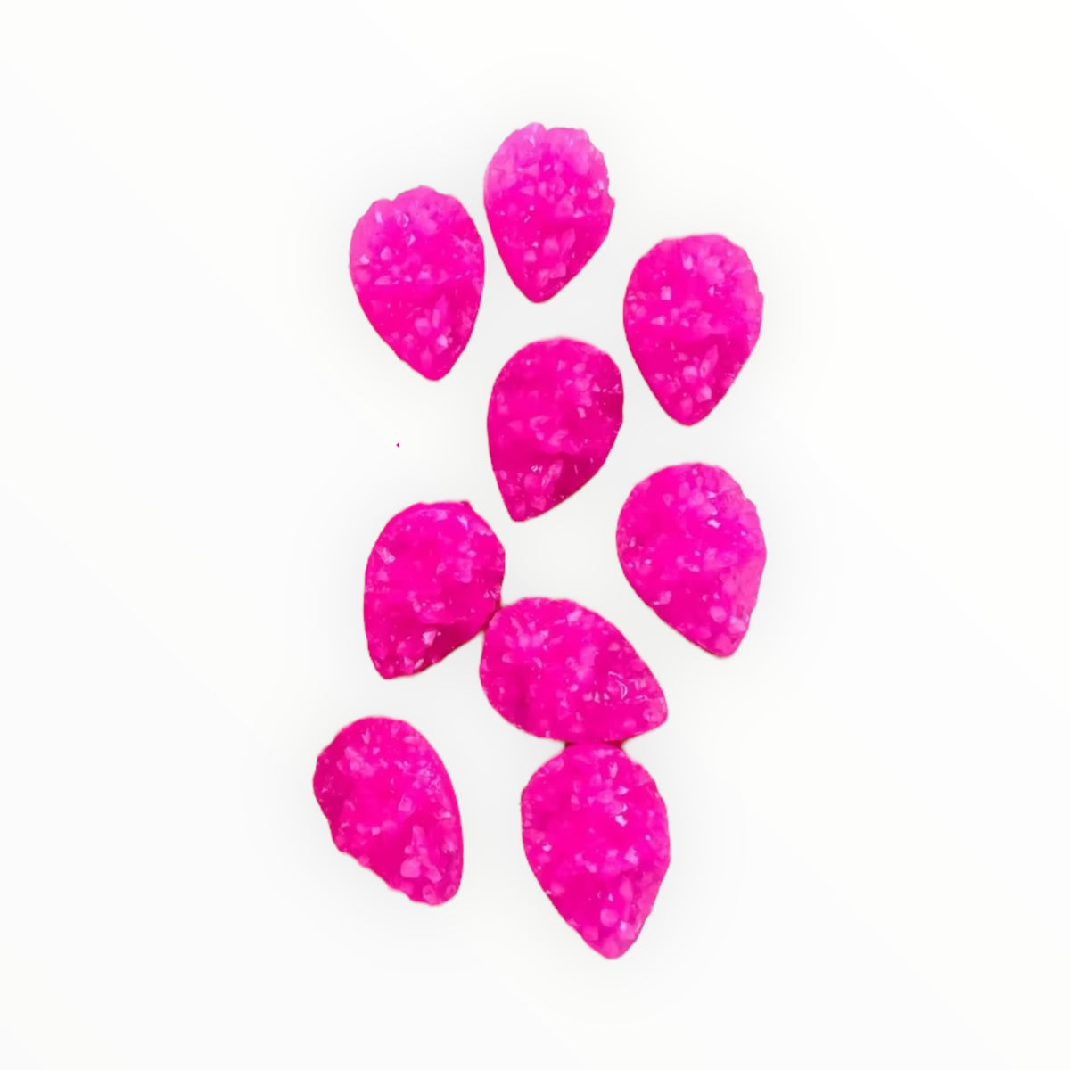 13x18mm Faux Druzy Textured Teardrop – Resin Gem (Glue-On)