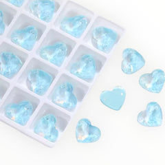 14x16mm Mocha Strass Fancy Glass Heart Crystal