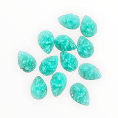 13x18mm Faux Druzy Textured Teardrop – Resin Gem (Glue-On)
