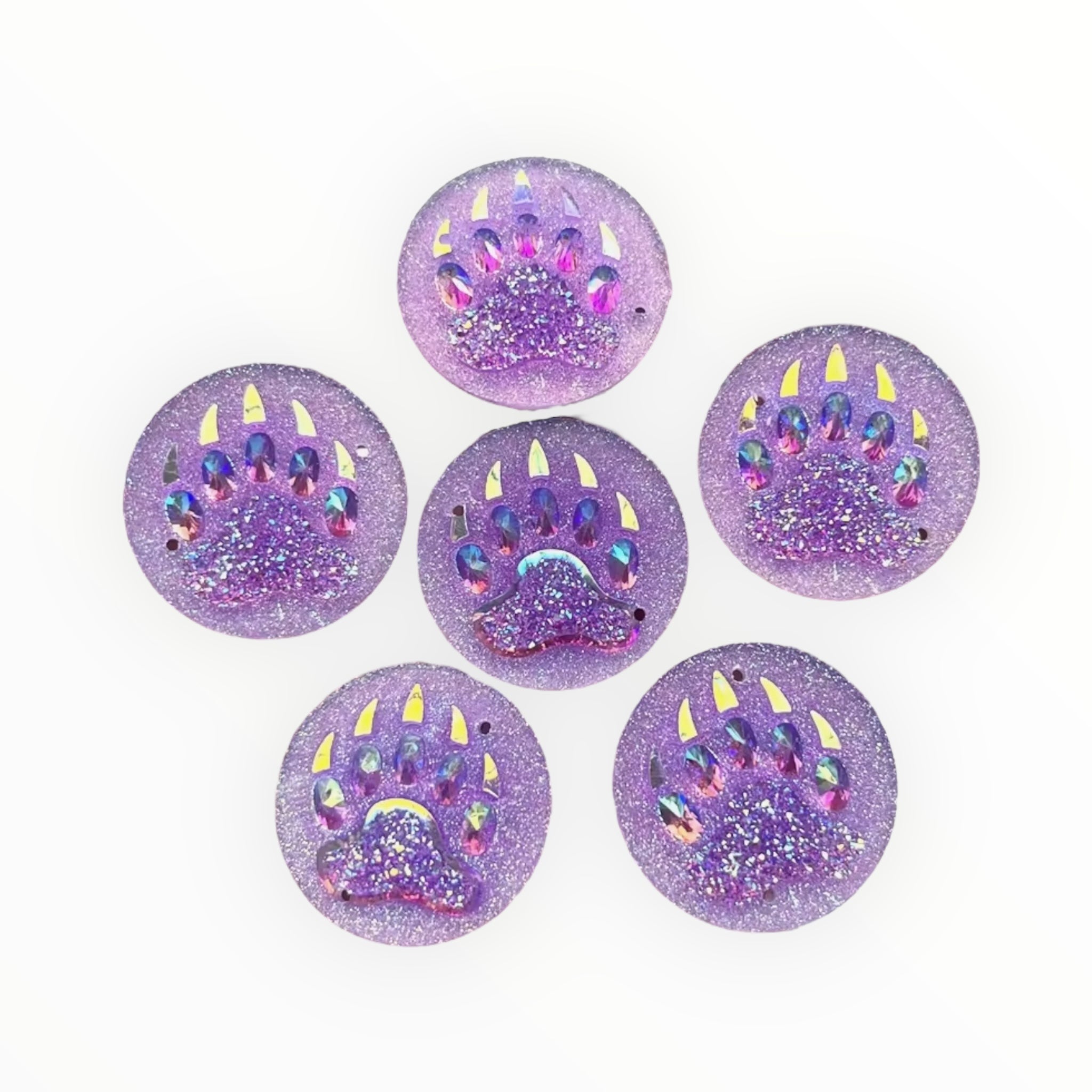 25mm Bear Round – Resin Sew-On (Sold in Pairs)