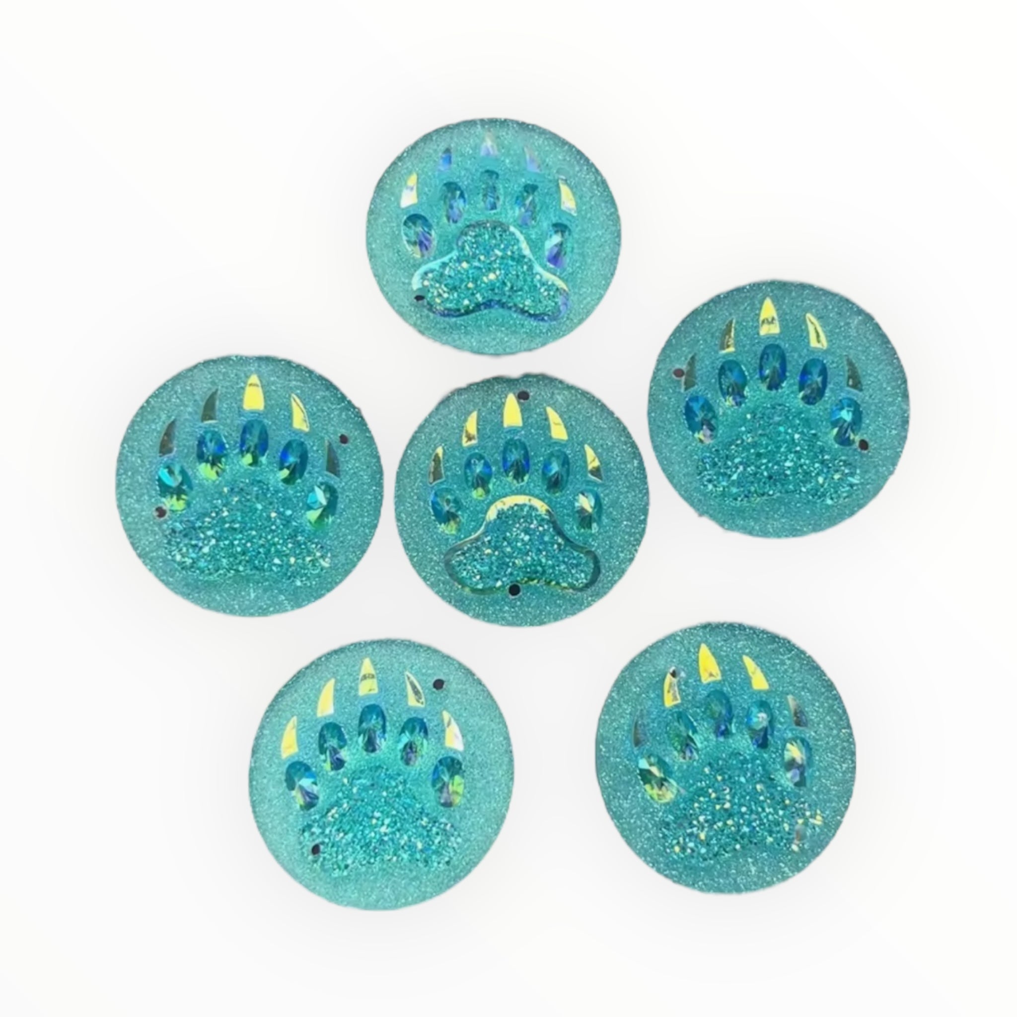 25mm Bear Round – Resin Sew-On (Sold in Pairs)