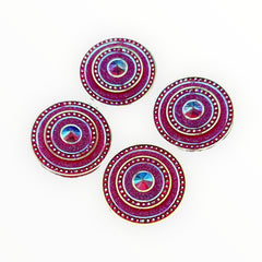 30mm Round AB Cabochons, Multiple Colours