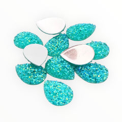 20mm Druzy Teardrop Cabochon, Multiple Colours