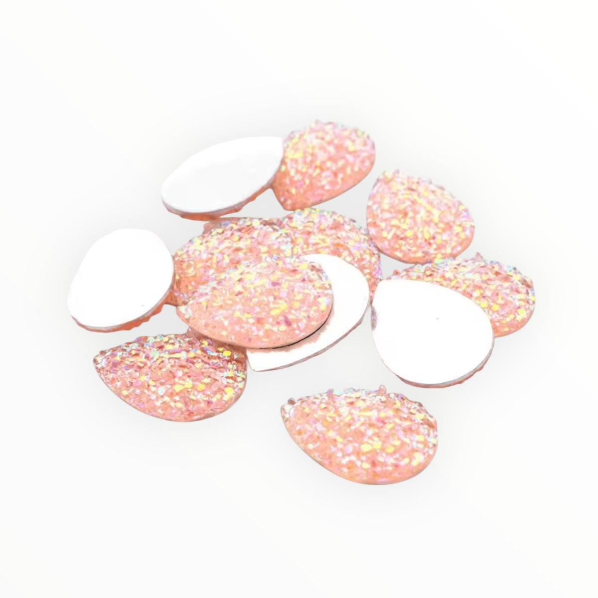 20mm Druzy Teardrop Cabochon, Multiple Colours