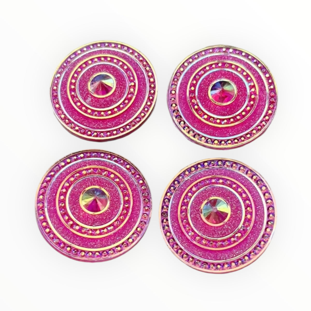 30mm Round AB Cabochons, Multiple Colours
