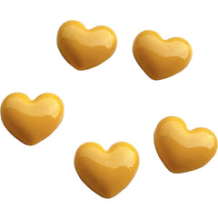 20mm Heart Shaped Gloss Resin Gems – Glue-On (Sold in Pairs)