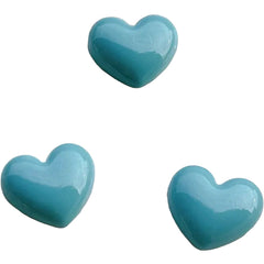20mm Heart Shaped Gloss Resin Gems – Glue-On (Sold in Pairs)