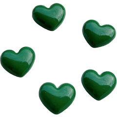 20mm Heart Shaped Gloss Resin Gems – Glue-On (Sold in Pairs)