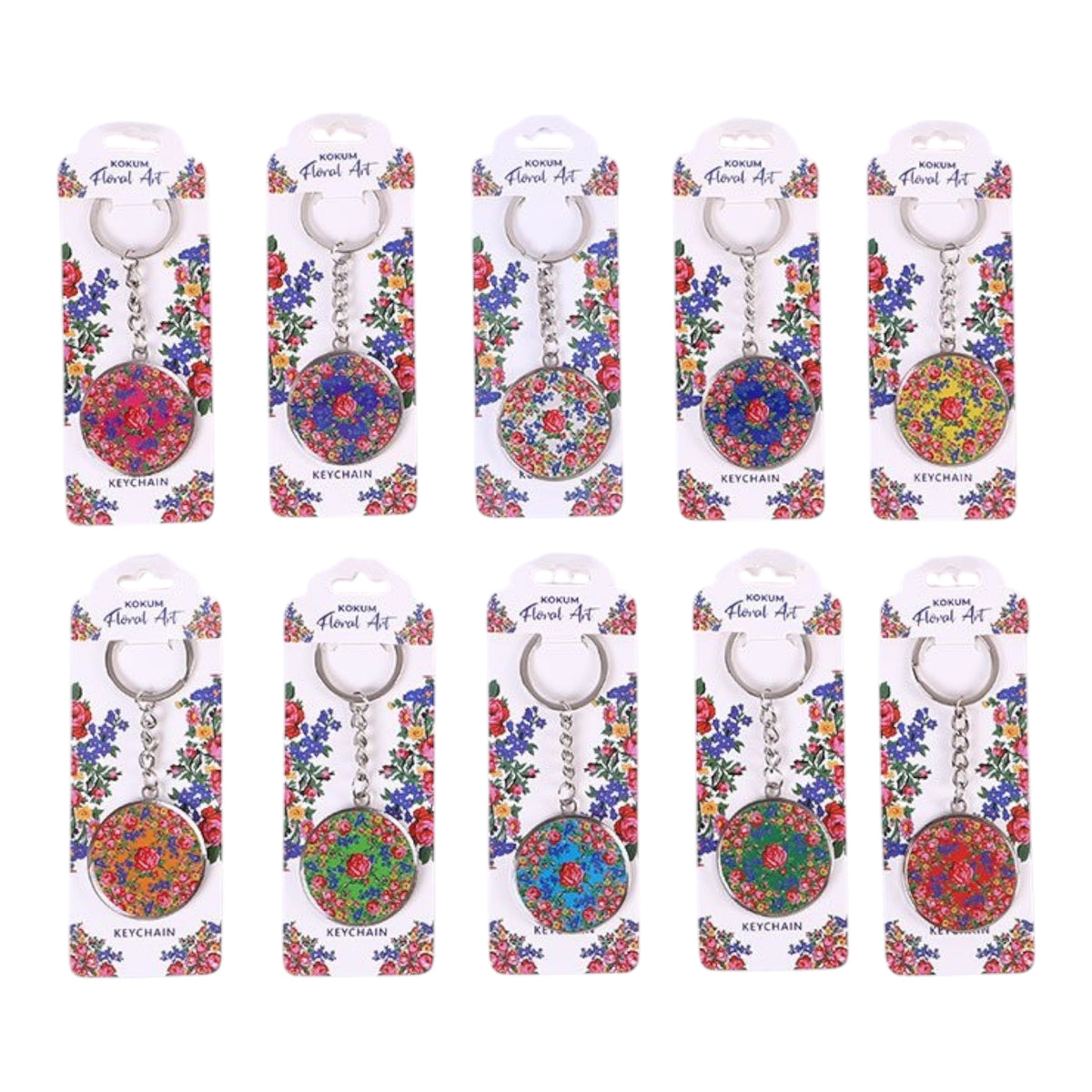 Floral Design Key Chains – Assorted (1pc)