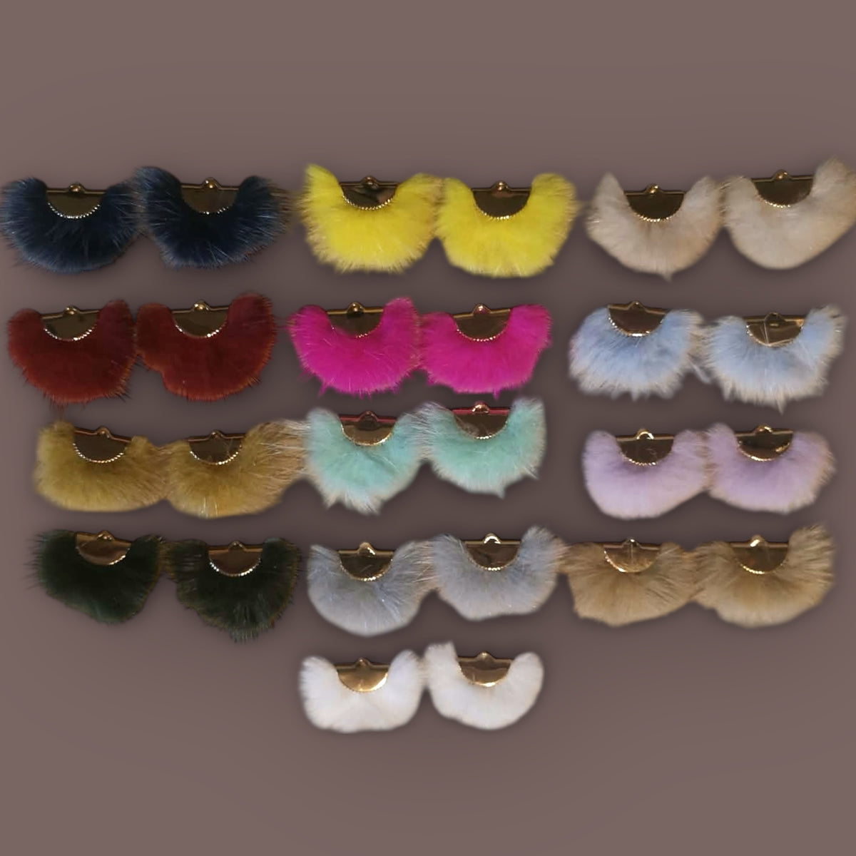 Mink Tassel Set, Sold as Set of 13/Pairs