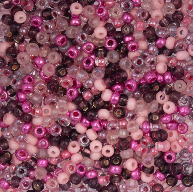 Purple Passion 8/0 Czech Seed Bead Multi Mix
