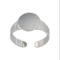 Expandable Finger Ring Base with 12mm Pad – Nickel & Lead Free - 4 pack