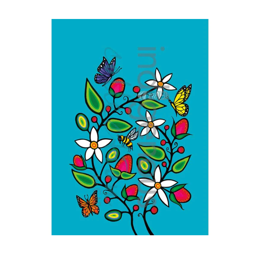 Microfibre Tea Towel - Berry Garden by Jeffrey Red George