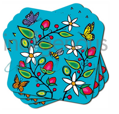 Berry Garden Coasters  by Jeffrey Red George