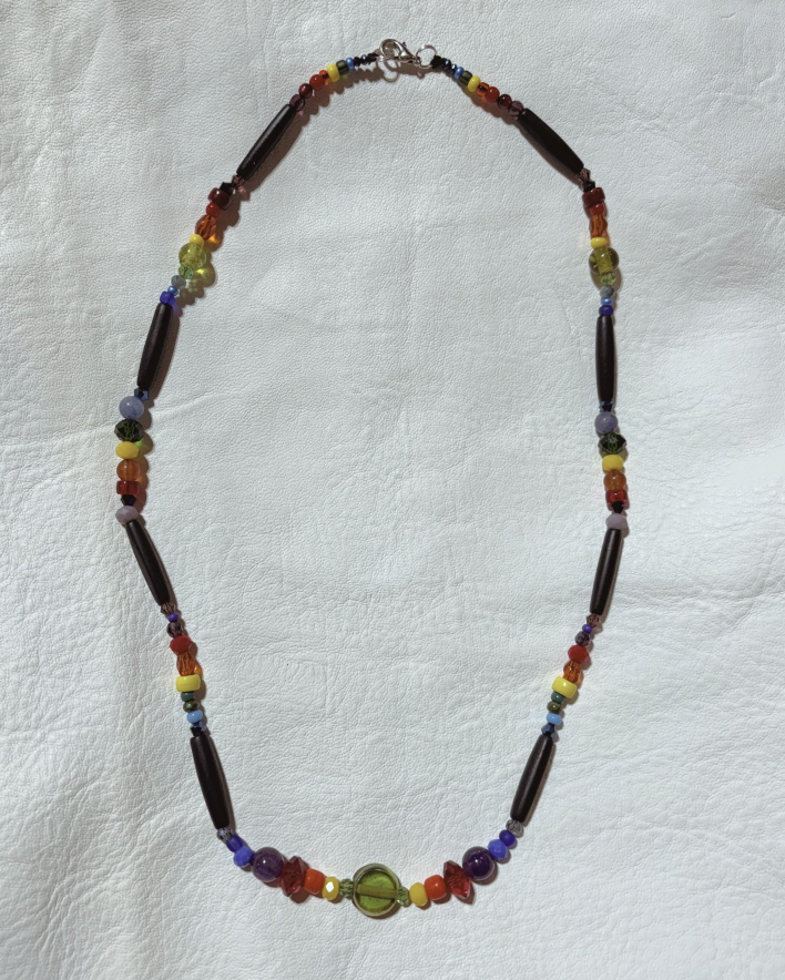 Silas - Natural Stone & Bone Necklace Pride