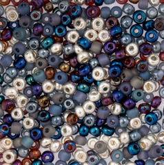 6/0 Preciosa Czech Seed Beads Smoke Mix , 22g Vial