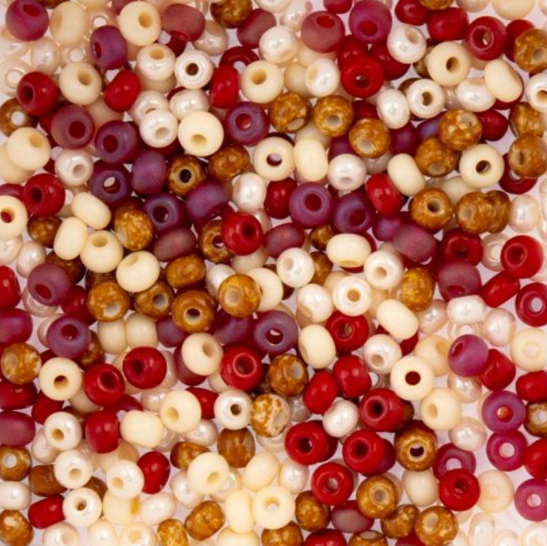 6/0 Preciosa Czech Seed Beads Vicuna Flash Mix , 22g Vial