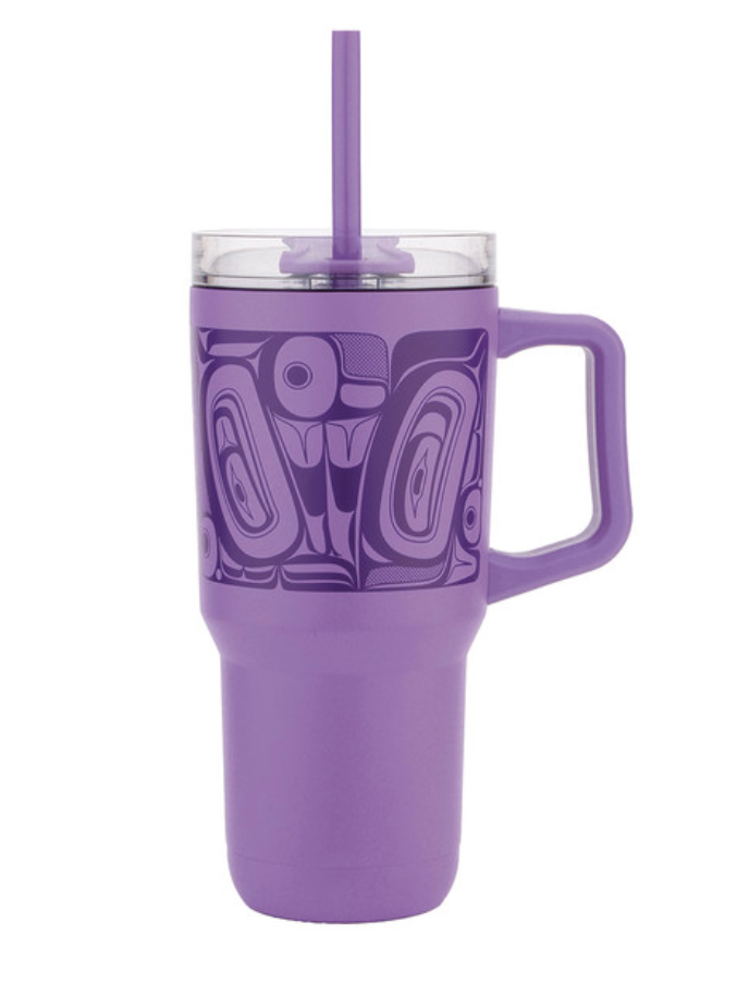 32oz Insulated Tumbler with Straw – Butterfly by Morgan Asoyuf