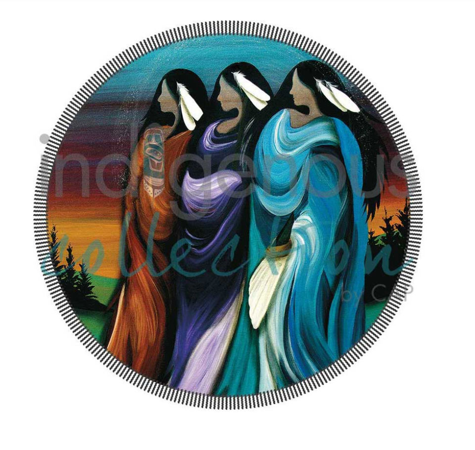 Three Sisters Round Beach Towel Blanket
