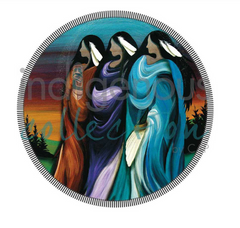 Three Sisters Round Beach Towel Blanket
