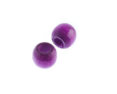 Euro Wood Crowbeads 6x4.8mm Purple 100 pcs