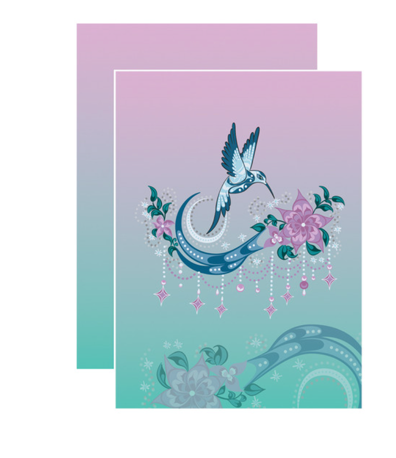 Notebook - Hummingbird (Purple/Teal)