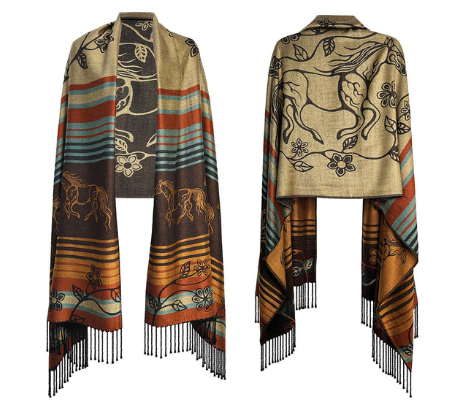 Shawl – Horse (Bebezhigooganzhii)