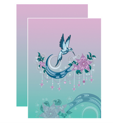 Notebook - Hummingbird (Purple/Teal)