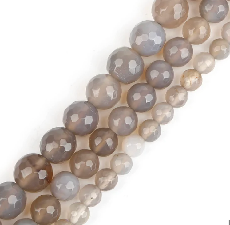 Grey Agate beads 6mm