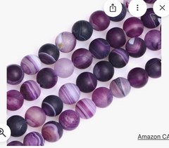 Dyed Agate beads 6mm(purple)