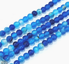 Dyed Agate beads 6mm(blue)
