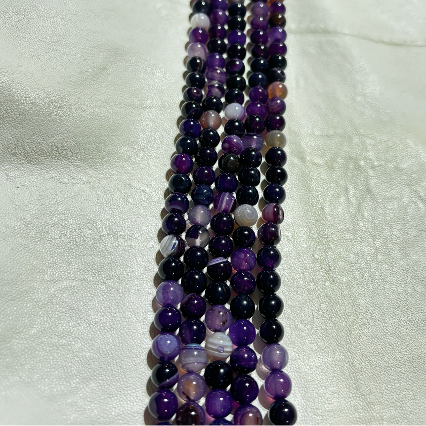 Dyed Agate beads 8mm(purple)