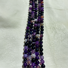 Dyed Agate beads 6mm(purple)