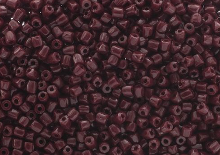 9/0 3 Cut Czech Seed Beads Opaque Dark Red Wine