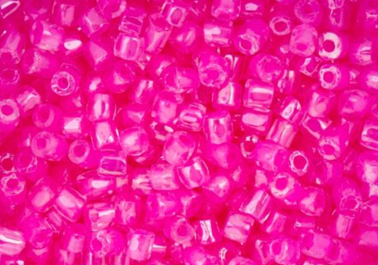 9/0 3 Cut Czech Seed Beads Transparent Rose C/L