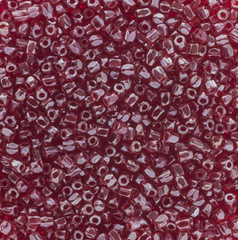 9/0 3 Cut Czech Seed Beads Transparent Red Luster