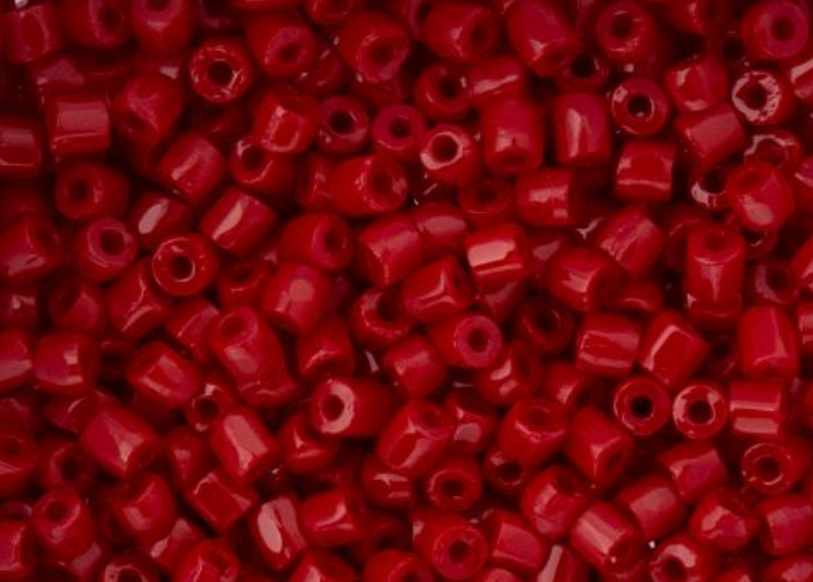9/0 3 Cut Czech Seed Beads Opaque Medium Red