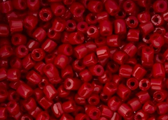 9/0 3 Cut Czech Seed Beads Opaque Medium Red