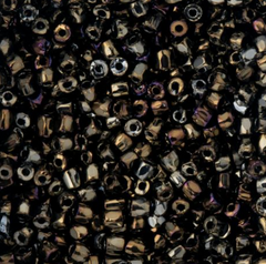 9/0 3 Cut Czech Seed Beads Opaque Brown AB