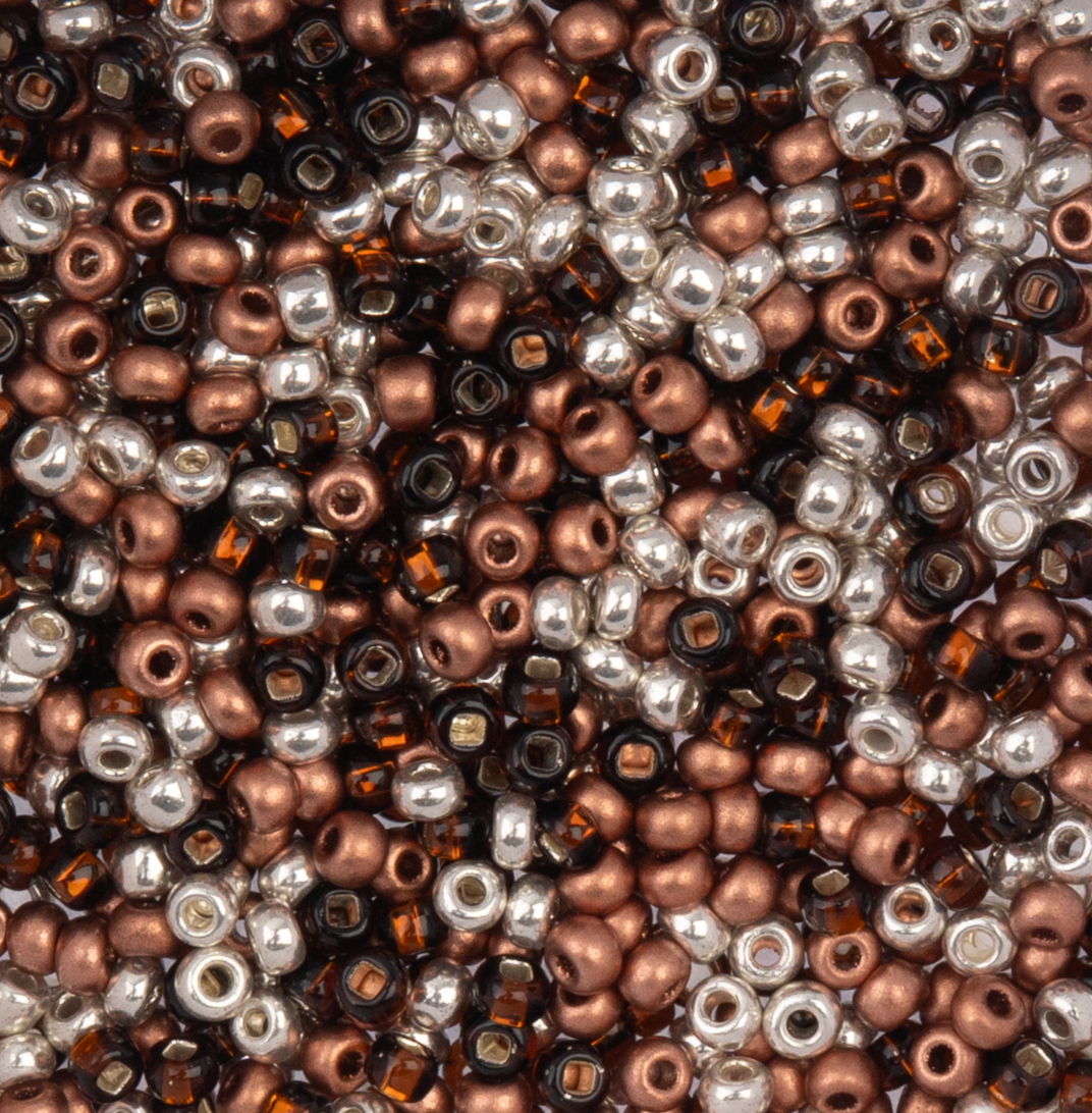 Czech Seed Bead apx. 22g Vial 8/0 Honey Apricot Mix