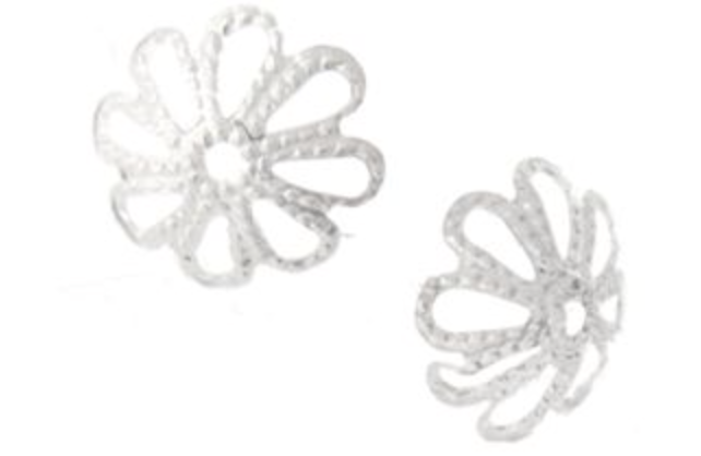 8mm Silver Bead Caps – 10 Pieces