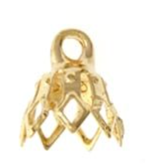 7mm Gold 4 Leg Bell Caps – 6 Pieces